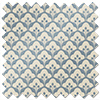 Trellis Prints, Scallop and Bud Raffs Blue - Twist&Fit Roman Blind